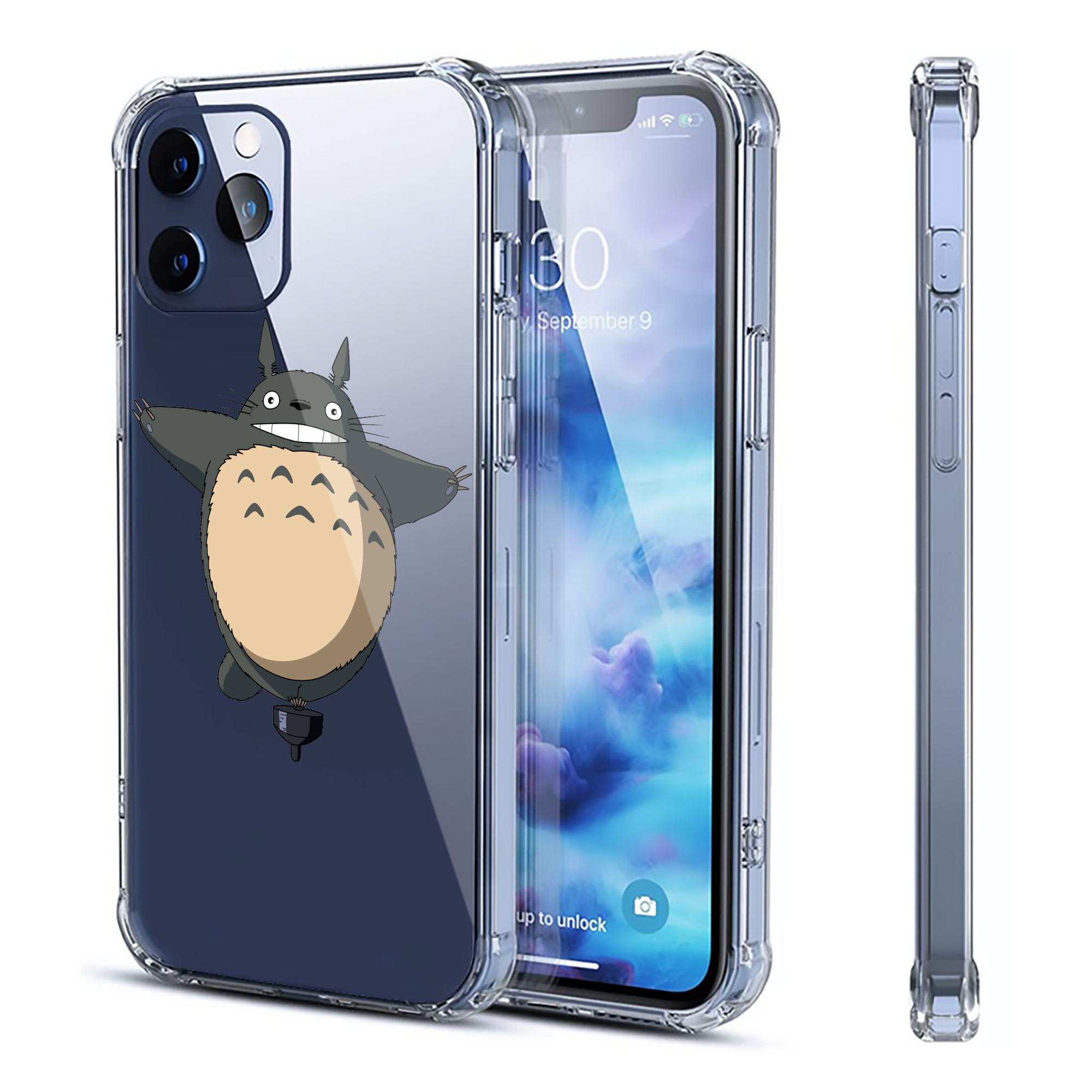 （画像用） となりのトトロ 草壁メイ 草壁サツキ My Neighbor Totoro Satsuki Kusakabe Mei Kusakabe 【iPhone 12シリーズ対応】透明スマホケース（クリアソフトケース）